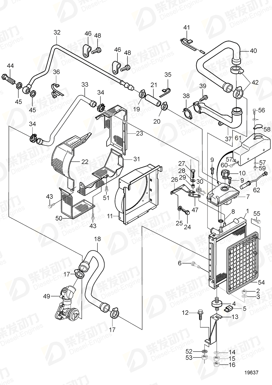 volvo penta Bracket 20551712 Drawing